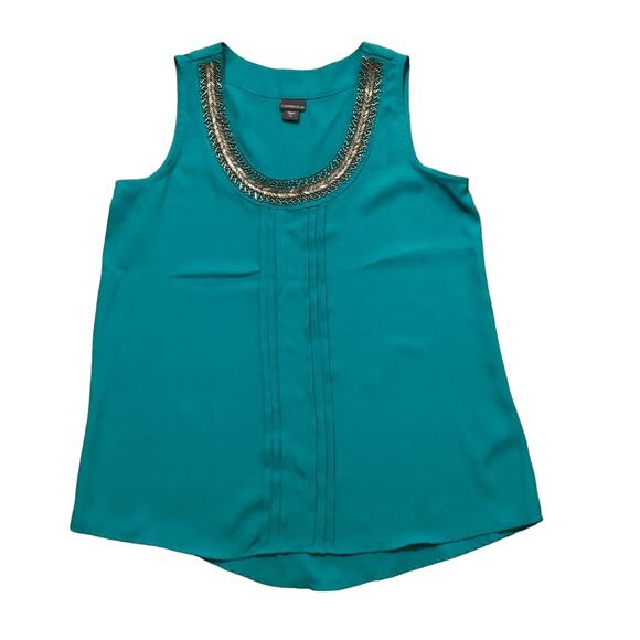 Covington Beaded Top Neck Pleat Front Sleeveless - Picture 2 of 4